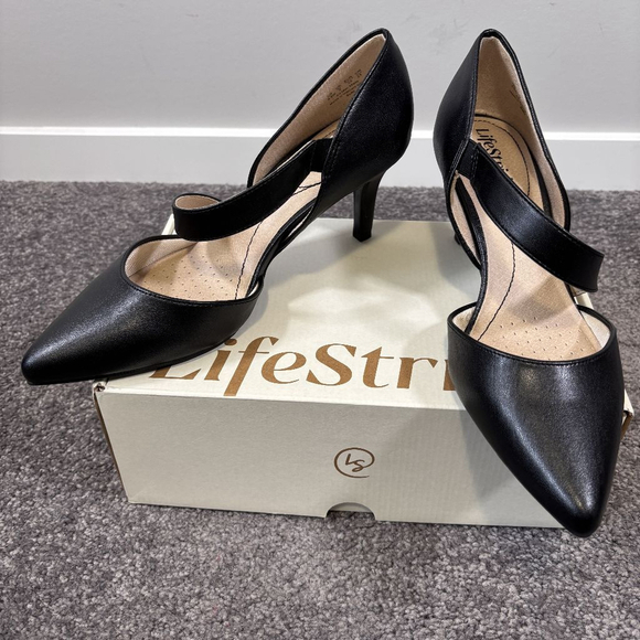 LifeStride Women's 8.5W Black Suki Asymmetrical Dress Pumps / Heels NIB - Picture 12 of 16